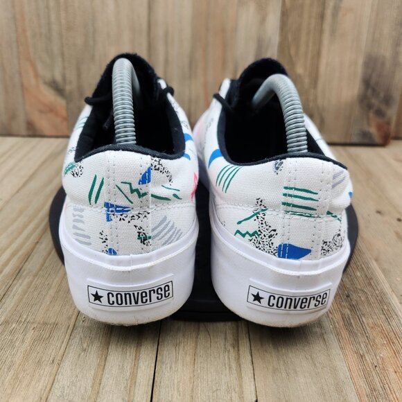 Converse Skid Grip Mens size 8.5 / Womens 10 Archive Print Canvas Sneakers Shoes - Picture 4 of 9